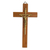 Cedar wood crucifix, 'Jesus Our Savior' - Artisan Crafted Cedar Wood Modern Wall Crucifix thumbail