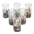 Blown glass highball glasses, 'Confetti Festival' (set of 6) - Multicolor Hand Blown Glass Highball Glasses (Set of 6) (image 2a) thumbail
