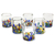Vasos para jugo de vidrio soplado, (juego de 6) - Vasos de jugo coloridos de vidrio soplado a mano (juego de 6)