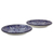 Ceramic luncheon plates, 'Puebla Kaleidoscope' (pair) - Artisan Crafted Blue Ceramic Luncheon Plates (Pair) (image 2a) thumbail