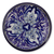 Set aus Keramiktasse und Untertasse - Tasse und Untertasse aus Majolika-Keramik mit blauem Blumenmuster