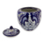 Ceramic sugar and creamer set, 'Puebla Kaleidoscope' - Artisan Crafted Blue Ceramic Sugar and Creamer