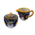 Ceramic creamer and sugar bowl set, 'Zacatlan Flowers' - Artisan Crafted Talavera Style Creamer and Sugar Bowl Set (image 2a) thumbail