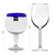 Blown glass goblets, 'Cobalt Kiss' (set of 4) - Cobalt Blue Rim Hand Blown 18 oz Wine Glasses (Set of 4) (image 2j) thumbail