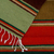 Teppich aus zapotekischer Wolle, 'Zapotekische Jahreszeiten'. - Gestreifter mehrfarbiger 2 x 3,5-Fuß-Zapotec-Wollteppich