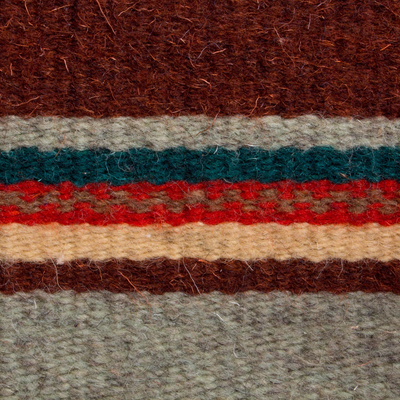 Zapotec wool rug, 'Zapotec Seasons' (2x3.5) - Striped Multi-Color 2 x 3.5 Foot Zapotec Wool Rug