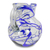 Blown glass pitcher, 'Sapphire Swirl' - Blown Glass Blue Pitcher 84 oz Hand Blown in Mexico (image 2d) thumbail