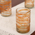 Wassergläser aus mundgeblasenem Glas, (6er-Set) - Mundgeblasenes Glas Orange Swirl 13 oz Wassergläser (6er-Set)