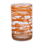 Vasos de agua de vidrio soplado, (juego de 6) - Vasos de agua de vidrio soplado a mano con remolino naranja de 13 oz (juego de 6)