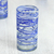 Blown glass high ball glasses, 'Sapphire Swirl' (set of 6) - Six Blue Swirl Hand Blown 11 oz High Ball Glasses (image 2b) thumbail
