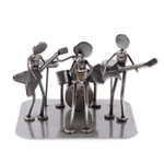 Auto part sculpture, 'Rock and Roll Band' - Rustic Recycled Metal Rock Musicians Sculpture from Mexico