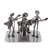 Auto part sculpture, 'Rock and Roll Band' - Rustic Recycled Metal Rock Musicians Sculpture thumbail
