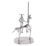 Auto part sculpture, 'Eco Friendly Quixote' - Recycled Metal and Auto Part Don Quixote Sculpture
