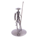 Auto part sculpture, 'Eco Friendly Quixote' - Recycled Metal and Auto Part Don Quixote Sculpture