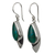 Chrysocolla dangle earrings, 'Ocean's Edge' - Mexican Contemporary Chrysocolla Earrings in Taxco Silver (image 2b) thumbail