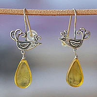 Amber dangle earrings, Flirty Birds