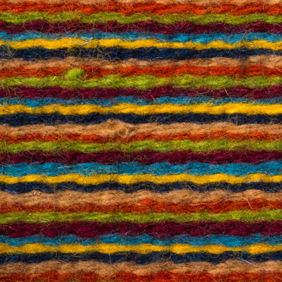 Zapotec wool rug, 'Vibrant Horizon' (2x3.5) - Authentic Zapotec Handwoven Accent Rug (2 x 3.5)