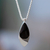 Obsidian pendant necklace, 'Night's Edge' - Obsidian Pendant Necklace in Taxco Silver from Mexico