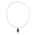 Chrysocolla pendant necklace, 'Ocean's Edge' - Taxco 950 Silver Modern Pendant Necklace with Chrysocolla (image 2a) thumbail