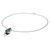 Chrysocolla pendant necklace, 'Ocean's Edge' - Taxco 950 Silver Modern Pendant Necklace with Chrysocolla (image 2b) thumbail