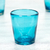 Blown glass juice glasses, 'Aquamarine Bubbles' (set of 6) - Set of 6 Aquamarine Hand Blown 10 oz Juice Glasses (image 2b) thumbail