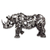 Upcycled metal sculpture, 'Rustic Rhino' - 20-Inch Eco-Friendly Recycled Metal Rhinoceros Sculpture thumbail