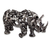 Upcycled metal sculpture, 'Rustic Rhino' - 20-Inch Eco-Friendly Recycled Metal Rhinoceros Sculpture (image 2b) thumbail