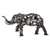 Upcycled metal sculpture, 'Rustic Male Elephant' - Eco-Friendly Recycled Metal 20-Inch Elephant Sculpture thumbail