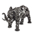 Upcycled metal sculpture, 'Rustic Male Elephant' - Eco-Friendly Recycled Metal 20-Inch Elephant Sculpture (image 2b) thumbail