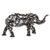 Upcycled metal sculpture, 'Rustic Male Elephant' - Eco-Friendly Recycled Metal 20-Inch Elephant Sculpture (image 2c) thumbail