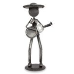 Auto part sculptures, 'Rustic Mariachis' (set of 5) - Set of 5 Upcycled Auto Part Mariachi Sculptures