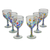 Blown glass wine glasses, 'Confetti Festival' (set of 6) - Hand Blown Colorful 8 oz Wine Glasses (Set of 6) (image 2b) thumbail