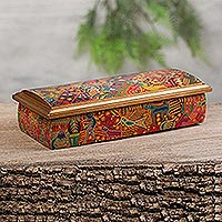 Featured review for Decoupage jewelry box, Huichol Fiesta