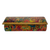 Decoupage jewelry box, 'Huichol Fiesta' - Huichol Theme Decoupage Jewelry Box with Mirror thumbail