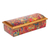 Decoupage jewelry box, 'Huichol Fiesta' - Huichol Theme Decoupage Jewelry Box with Mirror (image 2c) thumbail