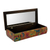 Decoupage jewelry box, 'Huichol Fiesta' - Huichol Theme Decoupage Jewelry Box with Mirror (image 2e) thumbail