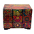 Decoupage jewelry box, 'Huichol Portal' - Multicolor Huichol Theme on Decoupage Jewelry Box (image 2a) thumbail