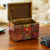 Decoupage jewelry box, 'Huichol Portal' - Multicolor Huichol Theme on Decoupage Jewelry Box