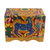 Decoupage jewelry box, 'Kawuyumaire Guardian' - Huichol Deer on Decoupage Wood Jewelry Box thumbail