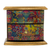 Decoupage jewelry box, 'Huichol Vision' - Decoupage on Pinewood Jewelry Box with Huichol Theme (image 2d) thumbail