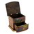 Decoupage jewelry box, 'Huichol Vision' - Contemporary Handcrafted Multicolor Decoupage Gold Trimmed j (image p256495) thumbail