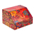 Decoupage jewelry box, 'Huichol Essence' - Huichol Cosmogony on 6-Inch Decoupage Wood Jewelry Box thumbail