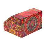 Decoupage jewelry box, 'Huichol Essence' - Huichol Cosmogony on 6-Inch Decoupage Wood Jewelry Box