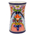 Ceramic vase, 'Radiant Flowers' - Talavera-Inspired 8-Inch Ceramic Vase from Mexico thumbail