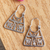 Sterling silver hoop earrings, 'Maguey Goddess' - Handmade Sterling Silver Earrings with Pre-Hispanic Themes (image 2) thumbail