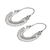 Sterling silver hoop earrings, 'The Plumed Serpent' (1 inch) - Aztec Jewelry Style 925 Sterling Silver Hoop Earrings (image 2b) thumbail