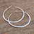 Sterling silver half-hoop earrings, 'Infinite Circle' - Taxco Artisan Crafted Sterling Silver Half Hoop Earrings (image 2d) thumbail