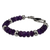 Amethyst beaded bracelet, 'Purple Dahlia' - Handcrafted Amethyst and 925 Sterling Silver Beaded Bracelet (image 2b) thumbail