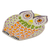 Majolica ceramic dish, 'Curious Orange Owl' - Handcrafted Orange Owl Theme Majolica Ceramic Dish