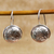 Sterling silver drop earrings, 'Crumpled Pendulums' - Abstract Crafted Taxco Sterling Silver Jewelry Earrings thumbail